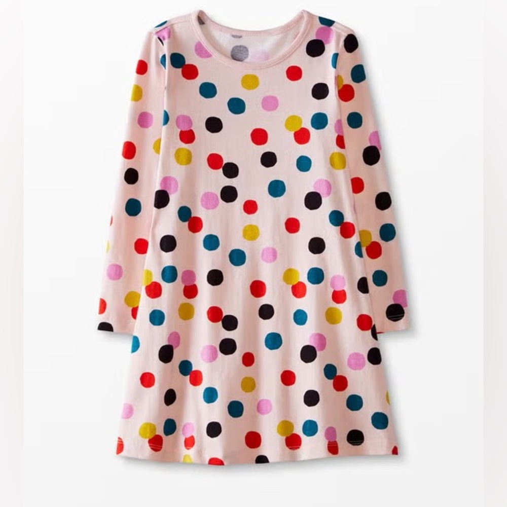 Hanna‎ Andersson Dress Polka Dot Longsleeve Girls 140 cm 10 Easter